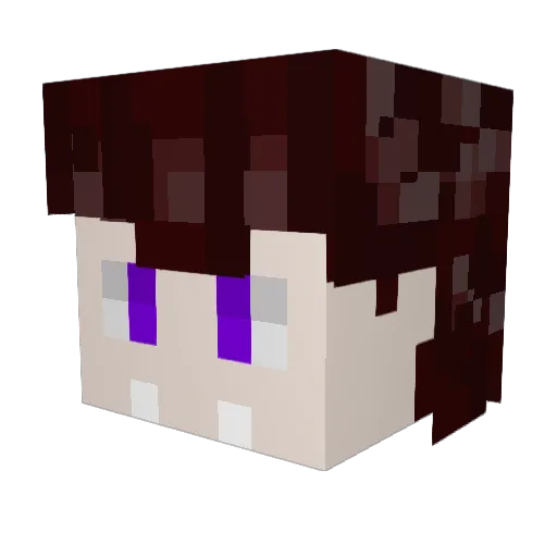 SherryNoir Minecraft avatar head, 3D render