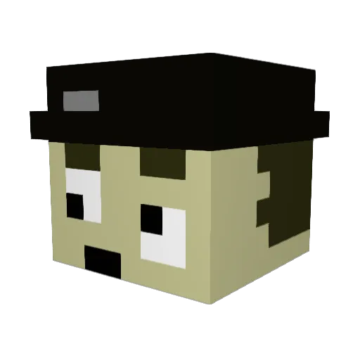 SherryShriner Minecraft avatar head, 3D render