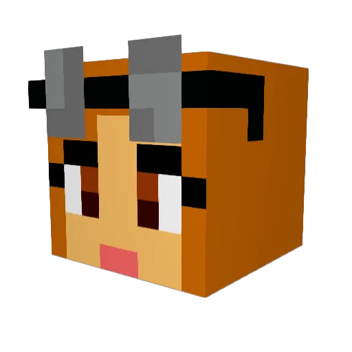 Sherrylady Minecraft avatar head, 3D render