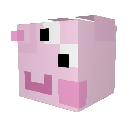 Shervy Minecraft avatar head, 3D render