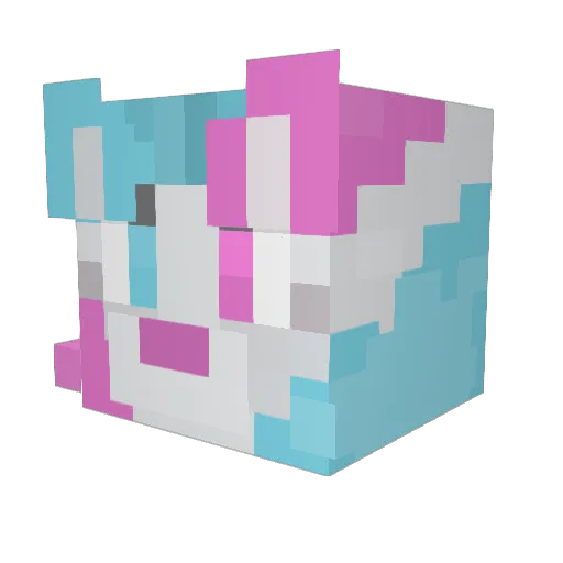 Sheryua Minecraft avatar head, 3D render