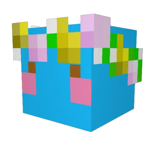 Sherzle Minecraft avatar head, 3D render