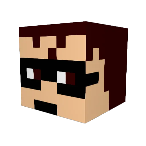 ShesAgoGeter Minecraft avatar head, 3D render