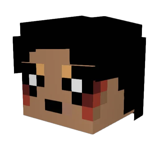 ShesSoStrange Minecraft avatar head, 3D render