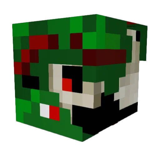 Sheshed828 Minecraft avatar head, 3D render