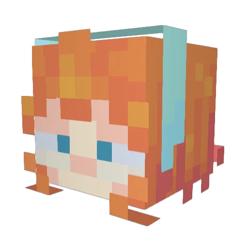 Sheshnya Minecraft avatar head, 3D render