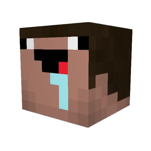 Shesho Minecraft avatar head, 3D render