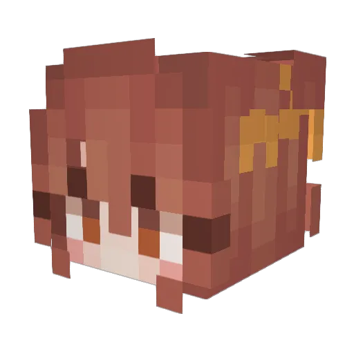Sheut_ Minecraft avatar head, 3D render