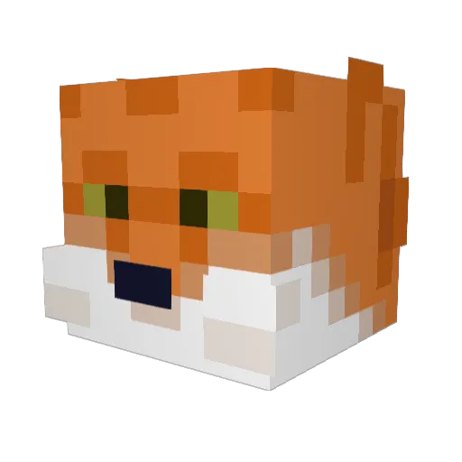 Shevana Minecraft avatar head, 3D render