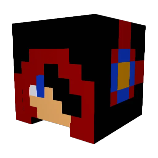 Shewhart Minecraft avatar head, 3D render