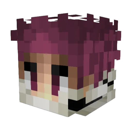 Shewingum Minecraft avatar head, 3D render