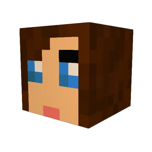 Shewolf164 Minecraft avatar head, 3D render