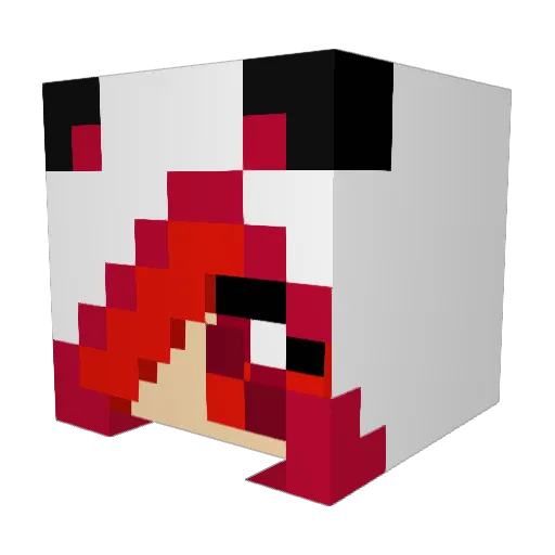 Shezull Minecraft avatar head, 3D render