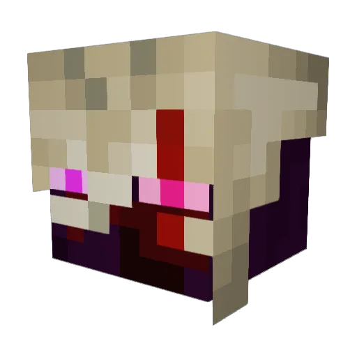 Shezxie Minecraft avatar head, 3D render