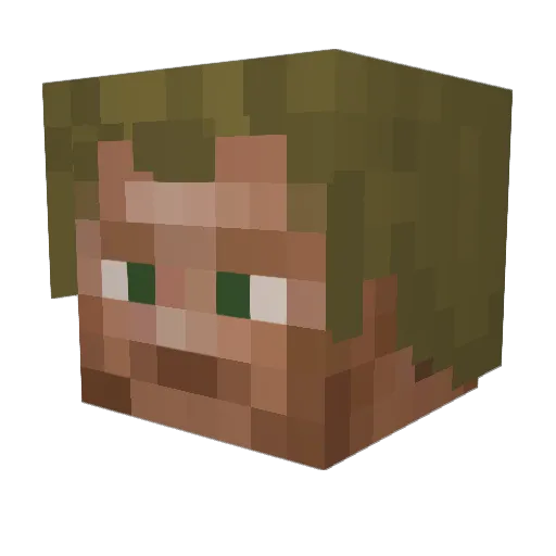 Shezzein Minecraft avatar head, 3D render