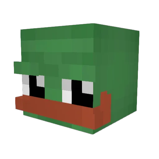 Shh Minecraft avatar head, 3D render