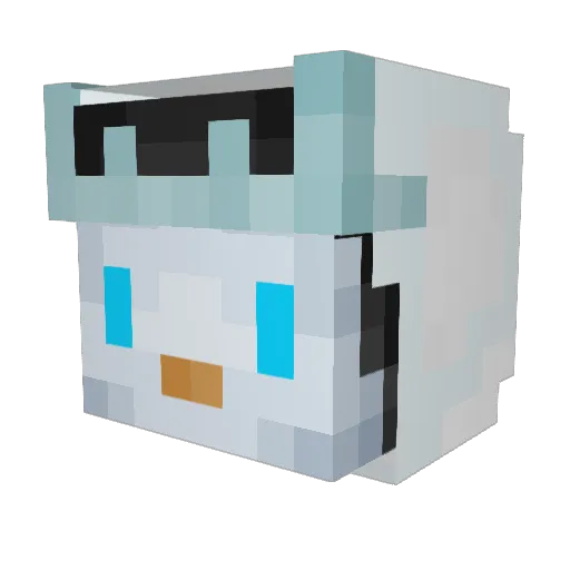 ShhDan Minecraft avatar head, 3D render