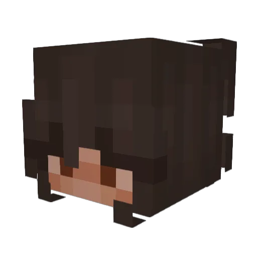 ShhMarmor Minecraft avatar head, 3D render