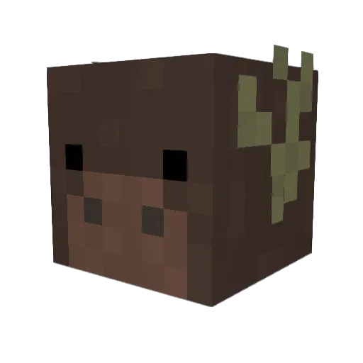 Shhhh_the_Moose Minecraft avatar head, 3D render