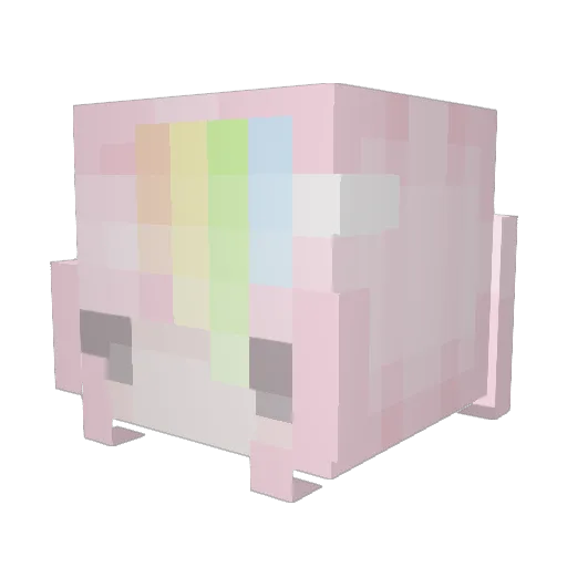 Shhhheep Minecraft avatar head, 3D render