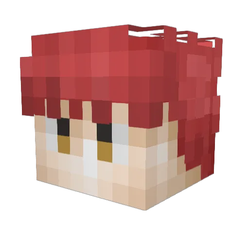 ShiEr15 Minecraft avatar head, 3D render