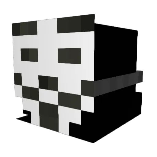 ShiFShaine Minecraft avatar head, 3D render