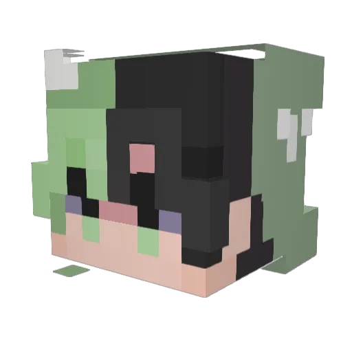 ShiKraX Minecraft avatar head, 3D render