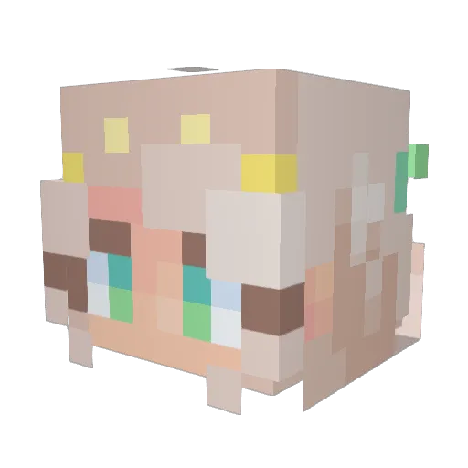 ShiMonshi Minecraft avatar head, 3D render