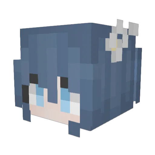 ShiNai_ Minecraft avatar head, 3D render