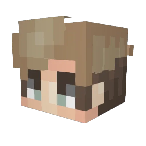 ShiNekka Minecraft avatar head, 3D render
