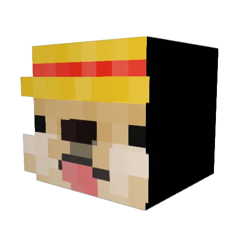 ShiNicker Minecraft avatar head, 3D render