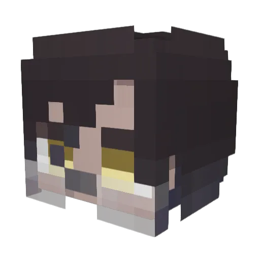 ShiRo1128 Minecraft avatar head, 3D render
