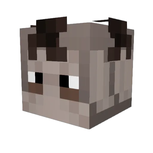 ShiShio Minecraft avatar head, 3D render