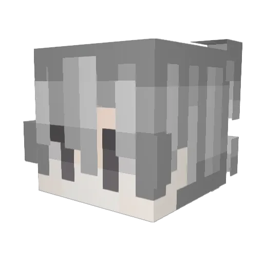 Shi_Yuuu Minecraft avatar head, 3D render