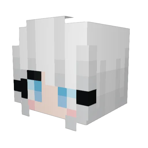 Shiakime Minecraft avatar head, 3D render