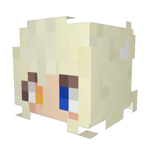 Shialein Minecraft avatar head, 3D render