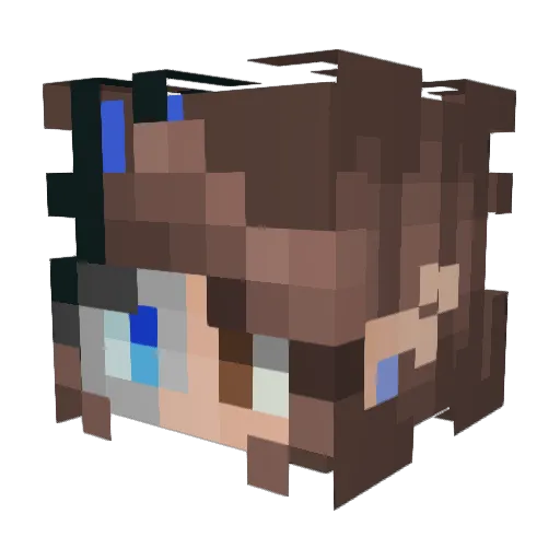 ShianneG Minecraft avatar head, 3D render