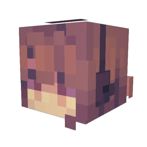 ShiaoPlayz Minecraft avatar head, 3D render