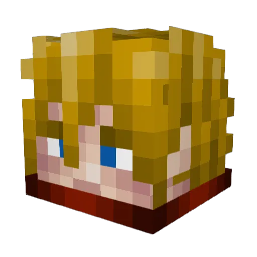 Shiast Minecraft avatar head, 3D render