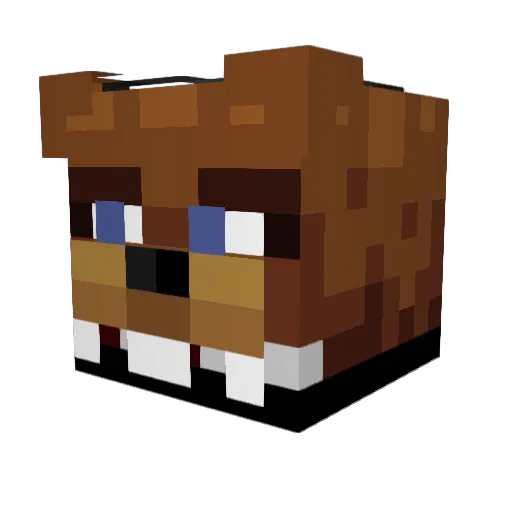 ShibaCup Minecraft avatar head, 3D render