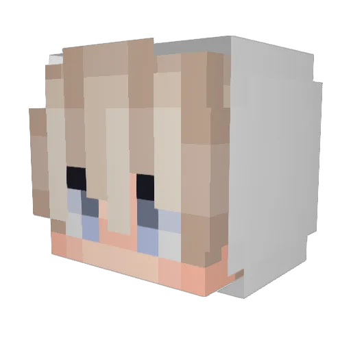 ShibaDoggo Minecraft avatar head, 3D render