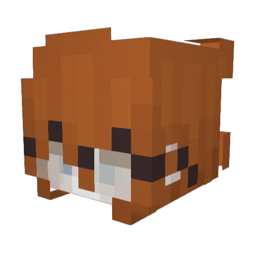 ShibaRina Minecraft avatar head, 3D render