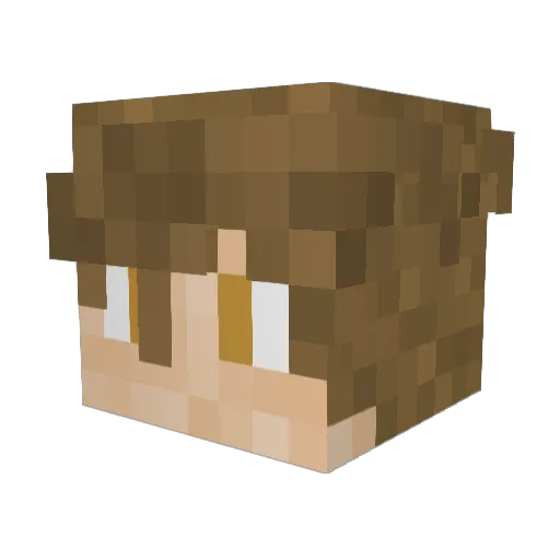 ShibaVTub Minecraft avatar head, 3D render