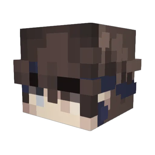 Shiba_Yamada Minecraft avatar head, 3D render
