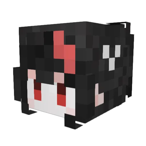 ShibaxMi Minecraft avatar head, 3D render