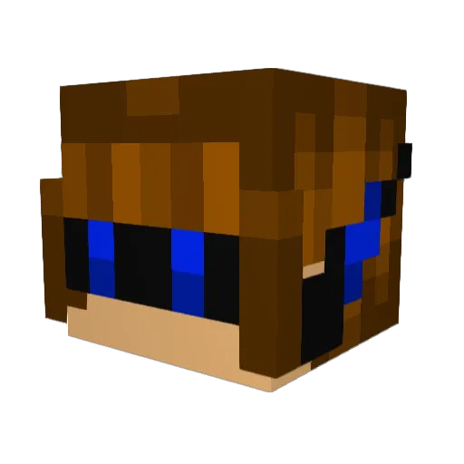 Shibe_exe Minecraft avatar head, 3D render