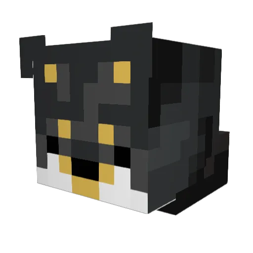 Shibio Minecraft avatar head, 3D render