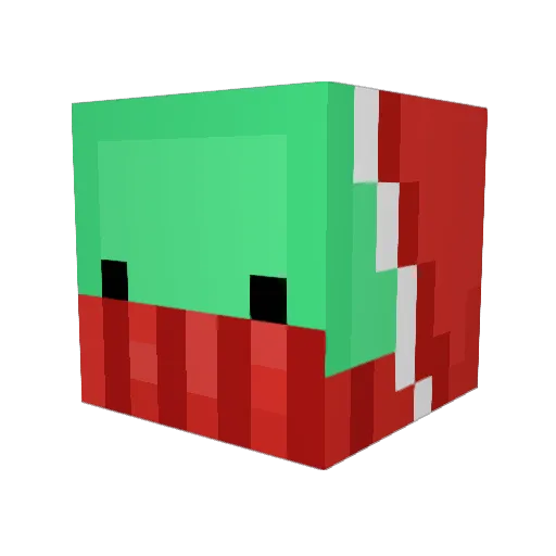 Shibr Minecraft avatar head, 3D render
