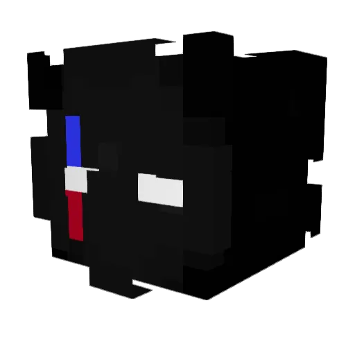 Shibsonix Minecraft avatar head, 3D render