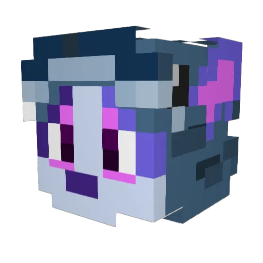 Shibuiinu Minecraft avatar head, 3D render